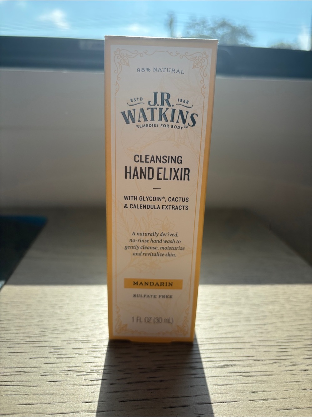 Mandarin Cleansing Hand Elixir – Hydrating No-Rinse Hand Wash (Orange)